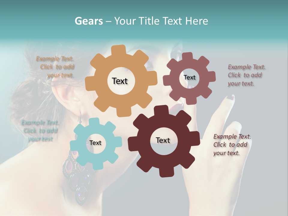 Eye Portrait Violet PowerPoint Template