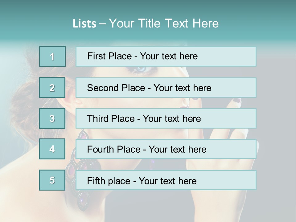 Eye Portrait Violet PowerPoint Template