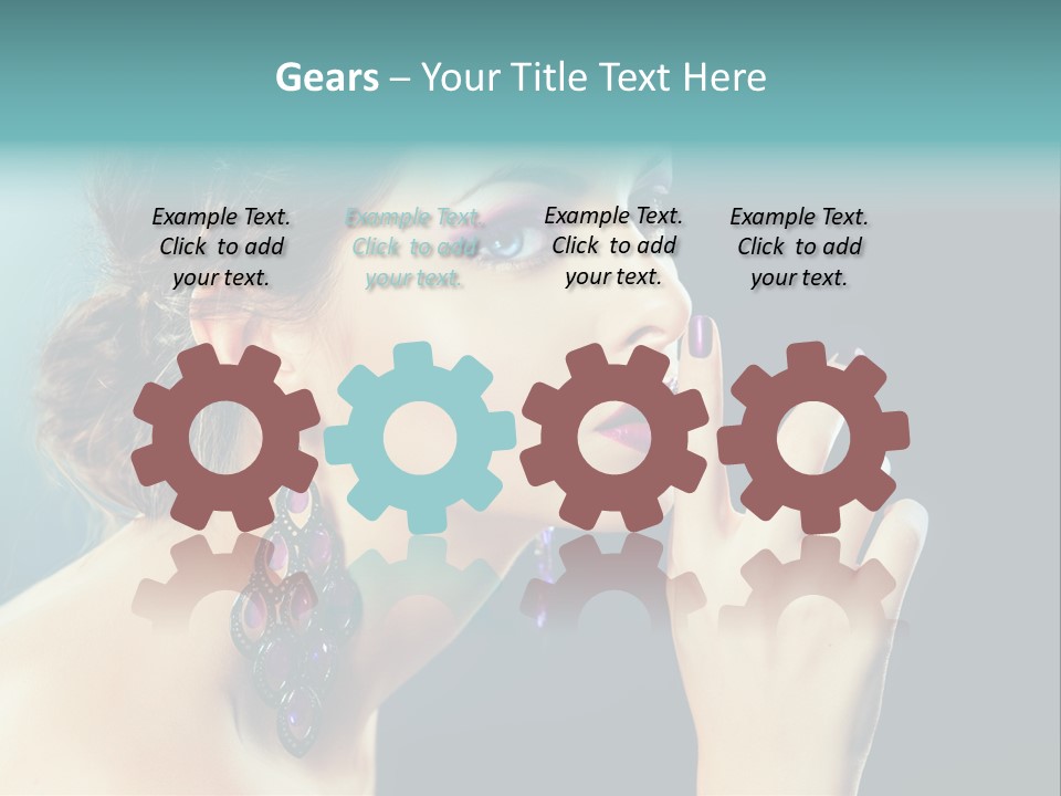 Eye Portrait Violet PowerPoint Template