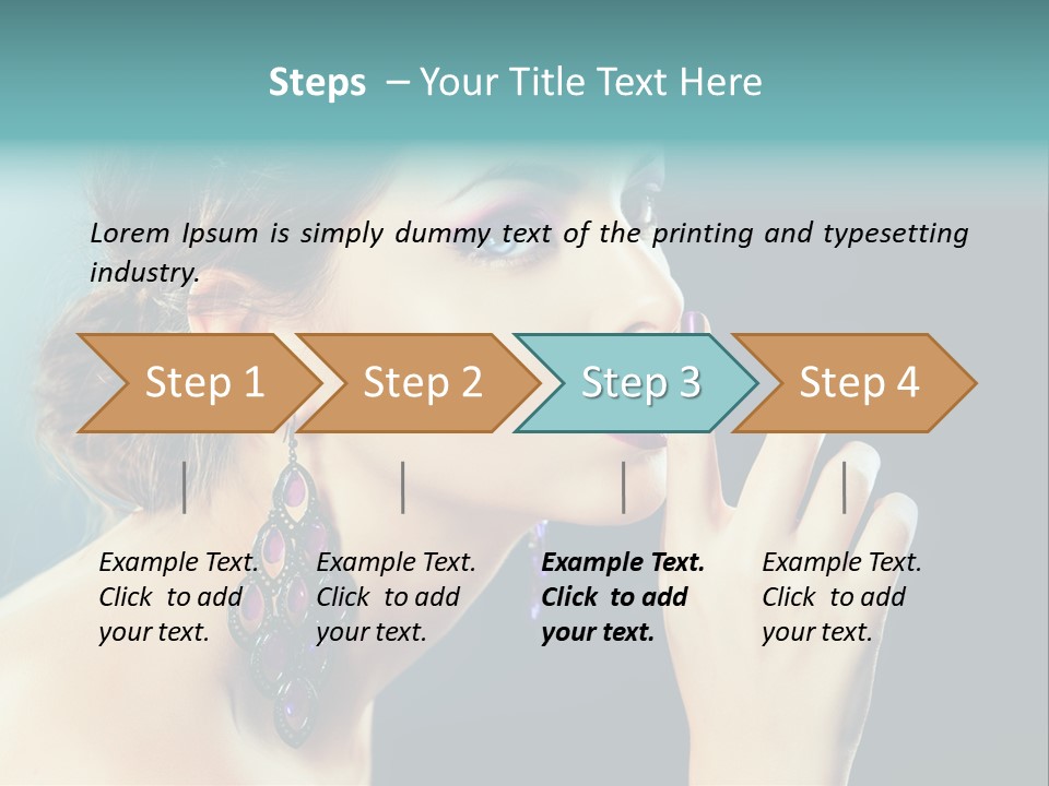 Eye Portrait Violet PowerPoint Template