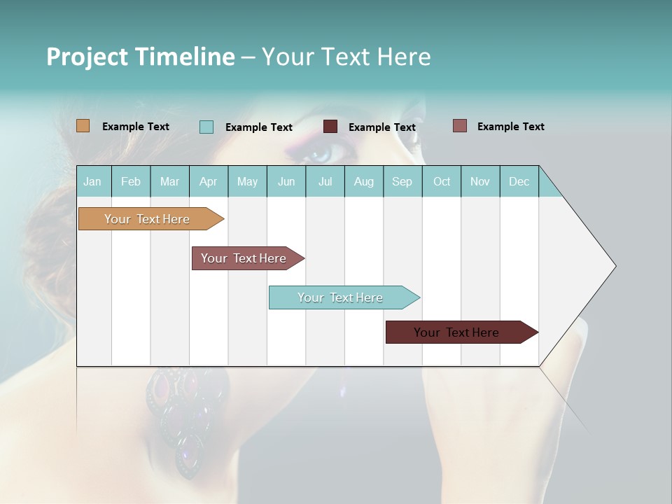 Eye Portrait Violet PowerPoint Template