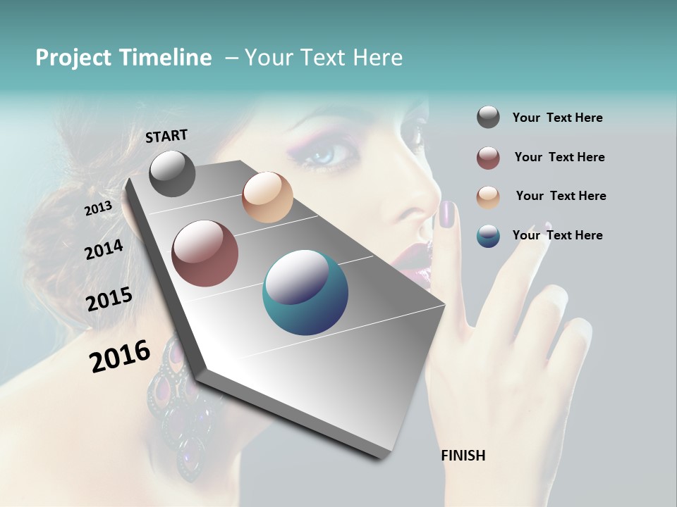 Eye Portrait Violet PowerPoint Template