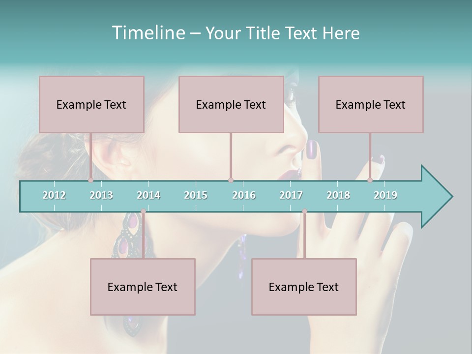 Eye Portrait Violet PowerPoint Template