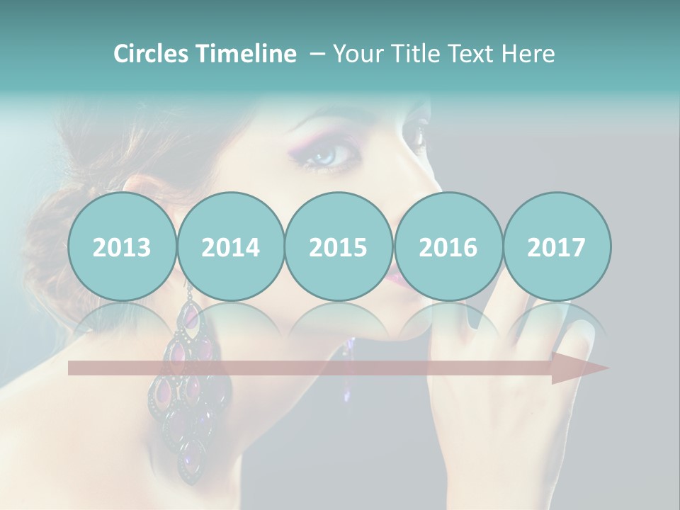 Eye Portrait Violet PowerPoint Template