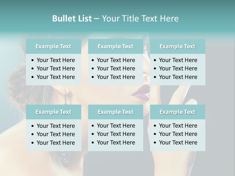 Eye Portrait Violet PowerPoint Template