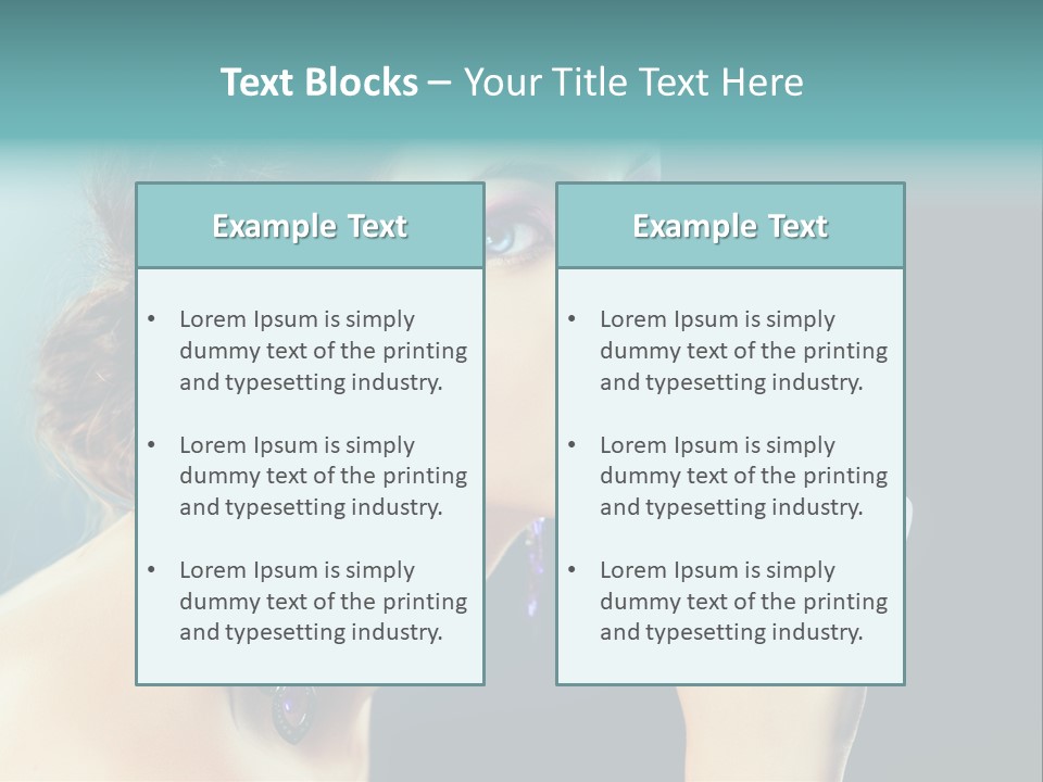 Eye Portrait Violet PowerPoint Template