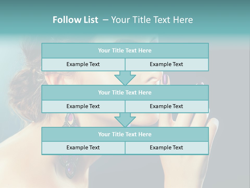 Eye Portrait Violet PowerPoint Template