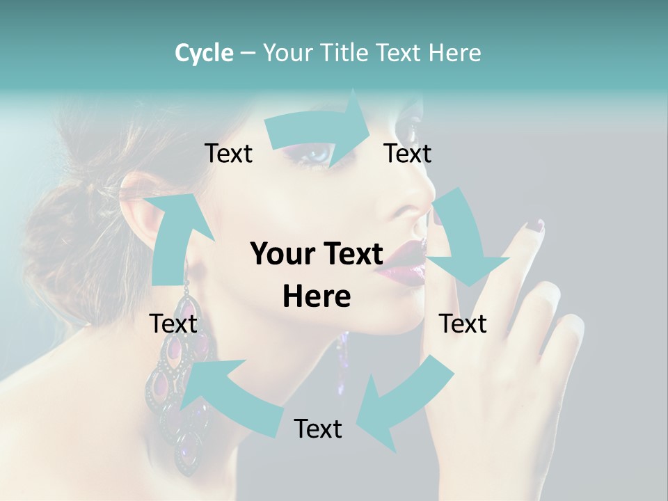 Eye Portrait Violet PowerPoint Template