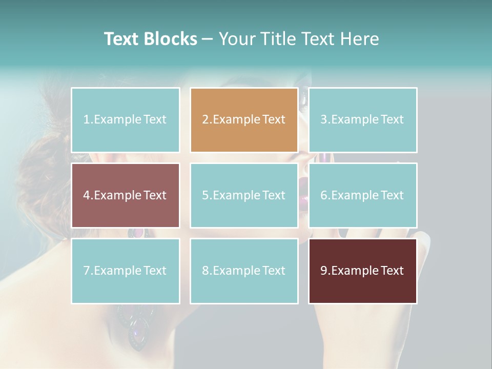 Eye Portrait Violet PowerPoint Template