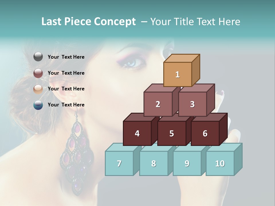 Eye Portrait Violet PowerPoint Template