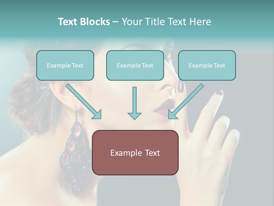 Eye Portrait Violet PowerPoint Template