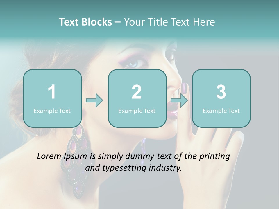 Eye Portrait Violet PowerPoint Template