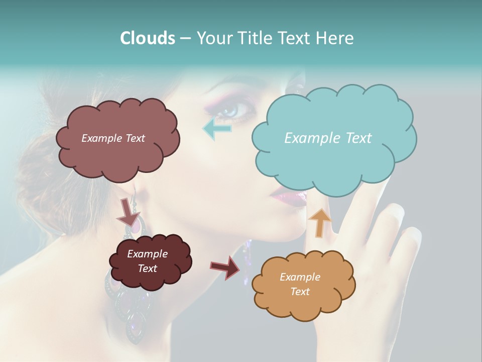 Eye Portrait Violet PowerPoint Template