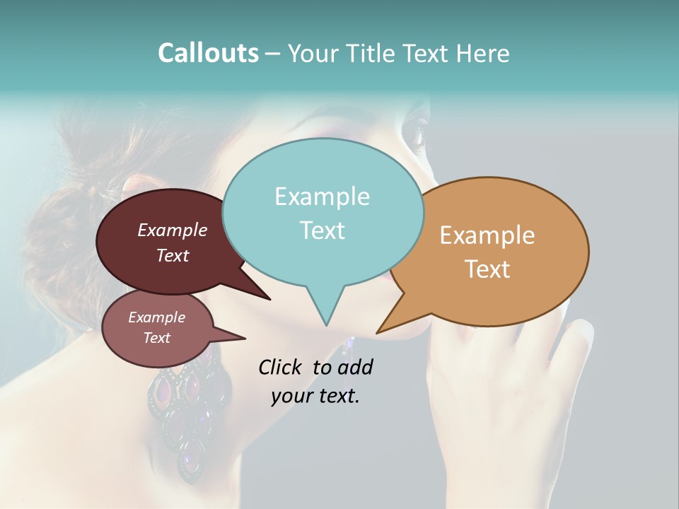 Eye Portrait Violet PowerPoint Template