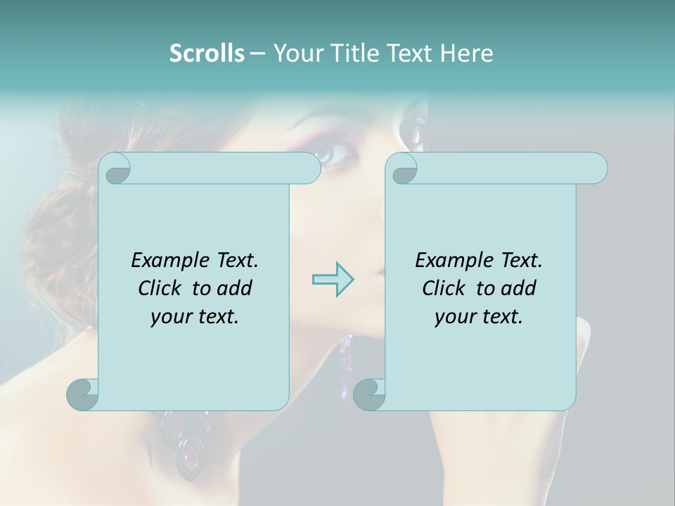 Eye Portrait Violet PowerPoint Template