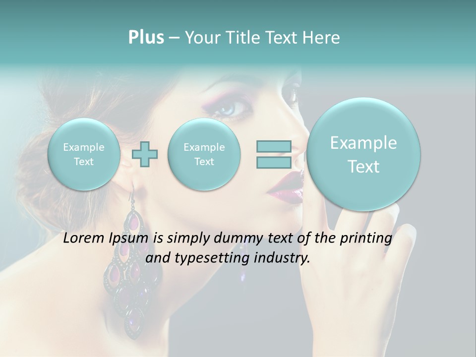 Eye Portrait Violet PowerPoint Template
