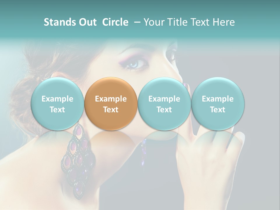 Eye Portrait Violet PowerPoint Template