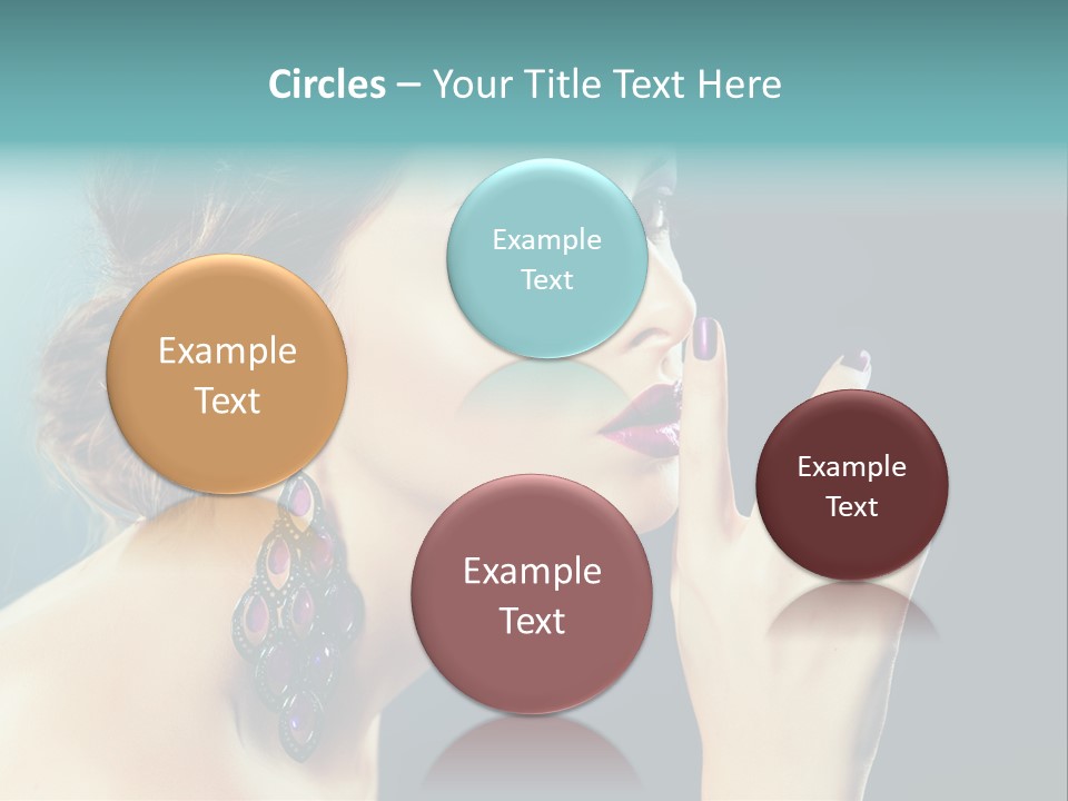 Eye Portrait Violet PowerPoint Template