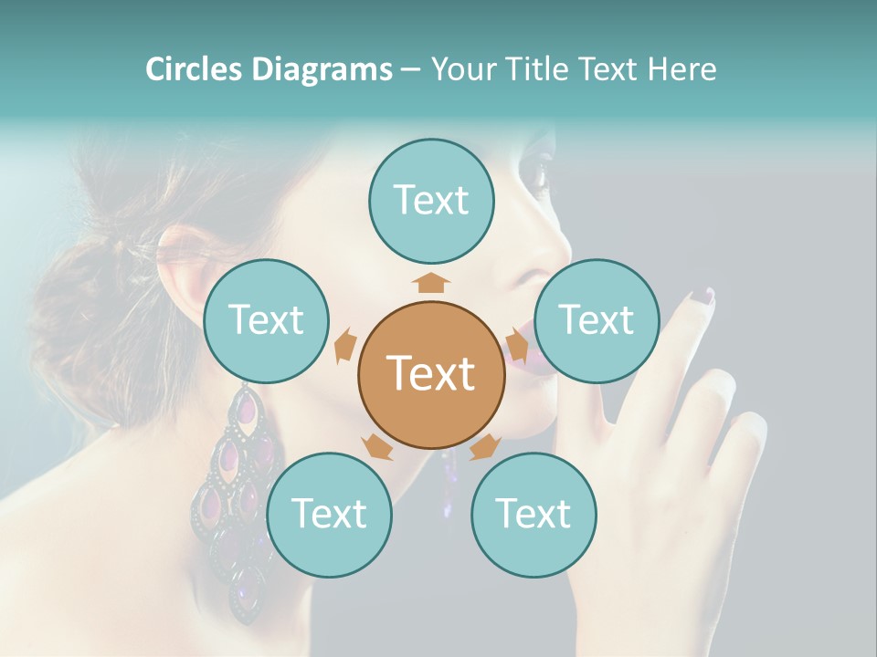 Eye Portrait Violet PowerPoint Template