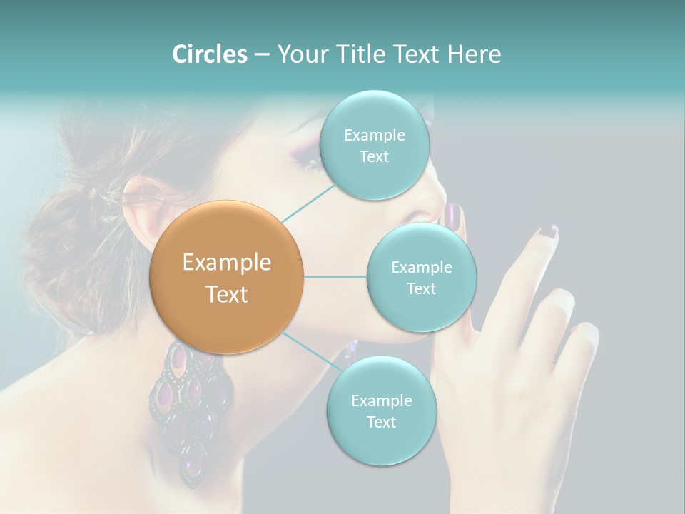 Eye Portrait Violet PowerPoint Template