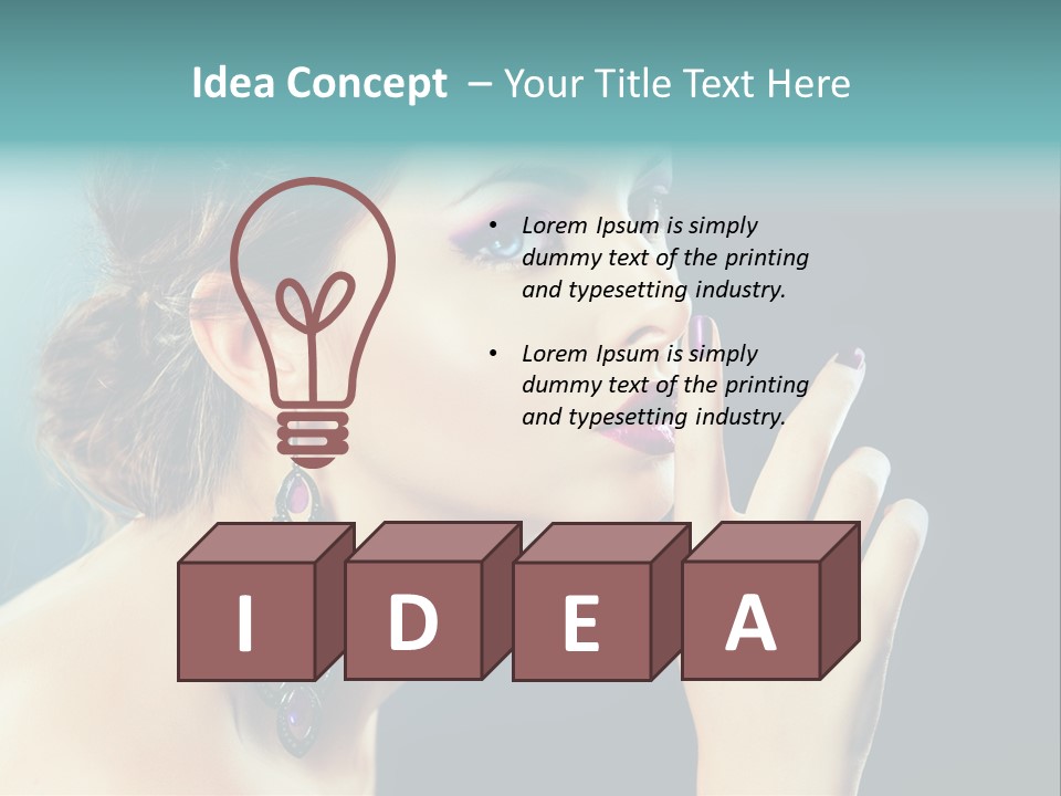 Eye Portrait Violet PowerPoint Template