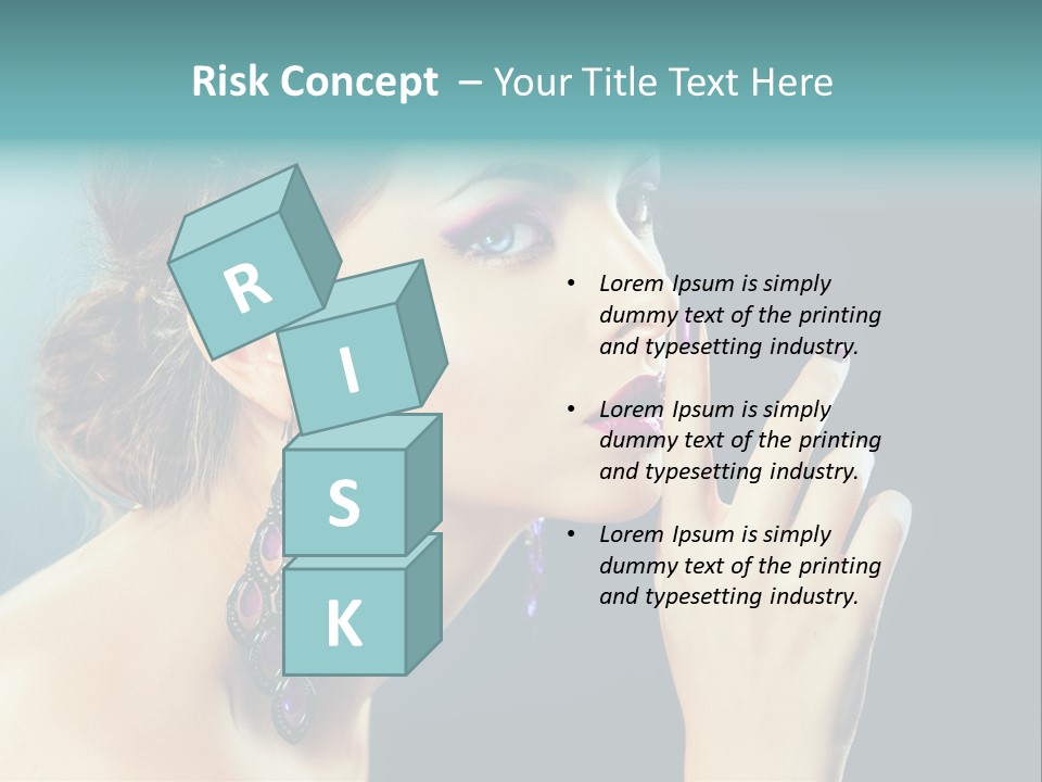 Eye Portrait Violet PowerPoint Template