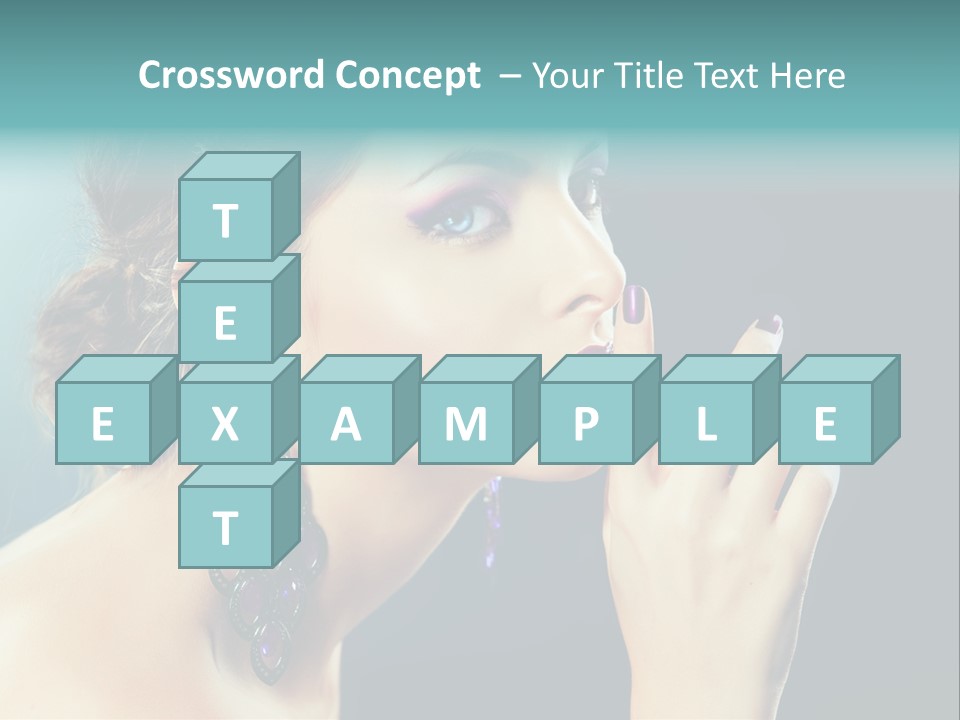 Eye Portrait Violet PowerPoint Template