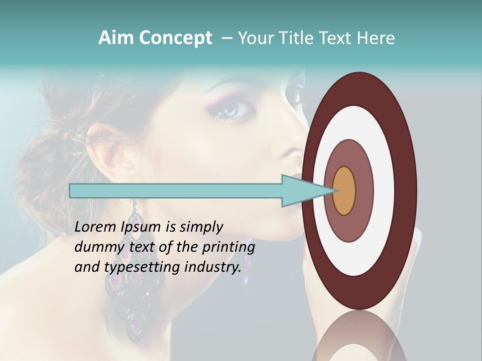 Eye Portrait Violet PowerPoint Template