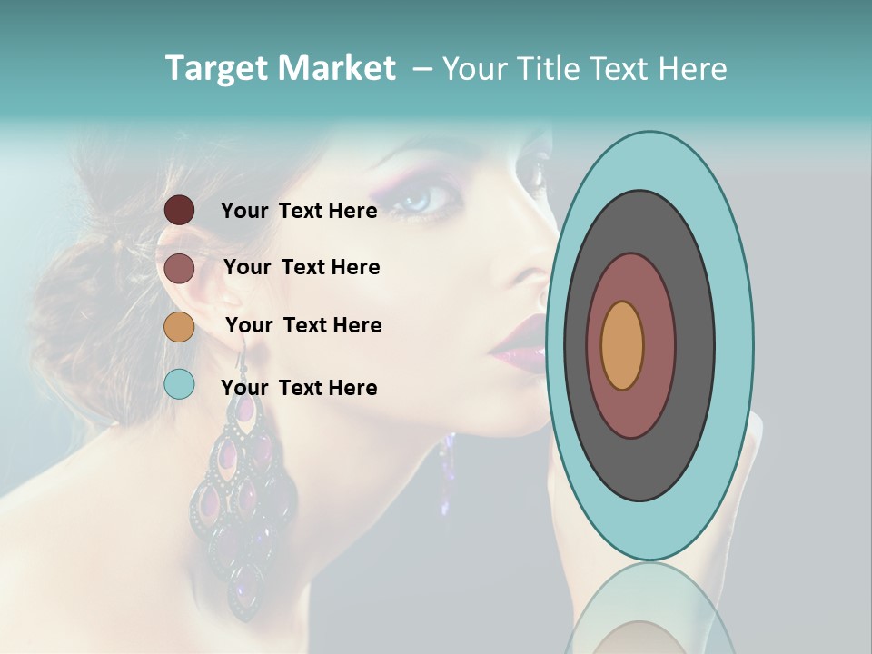 Eye Portrait Violet PowerPoint Template