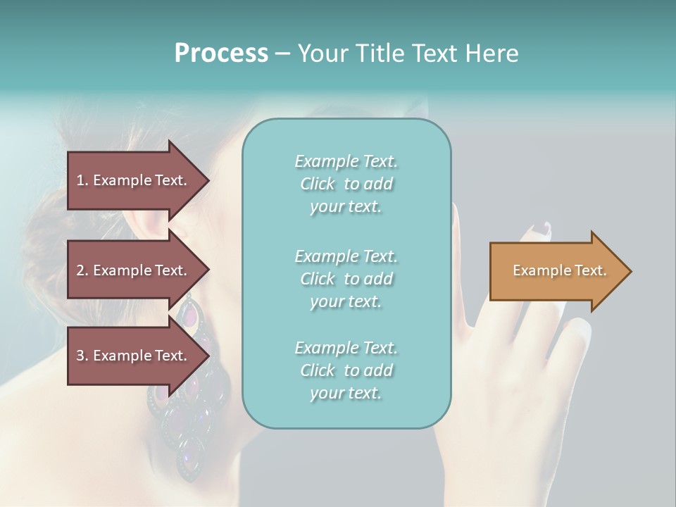 Eye Portrait Violet PowerPoint Template