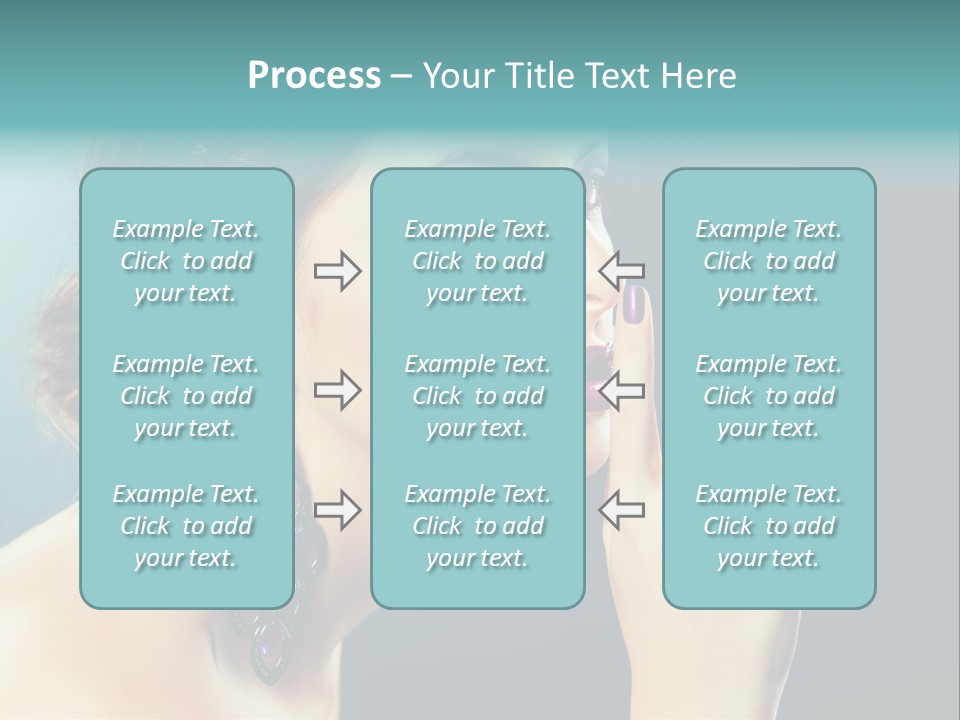 Eye Portrait Violet PowerPoint Template