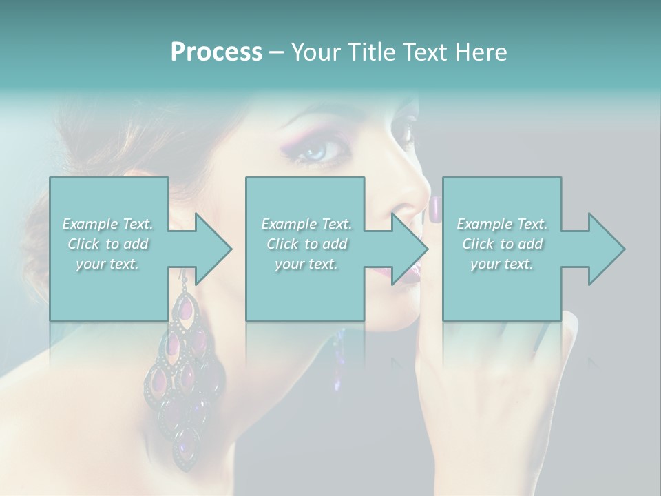 Eye Portrait Violet PowerPoint Template