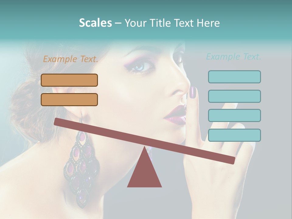 Eye Portrait Violet PowerPoint Template