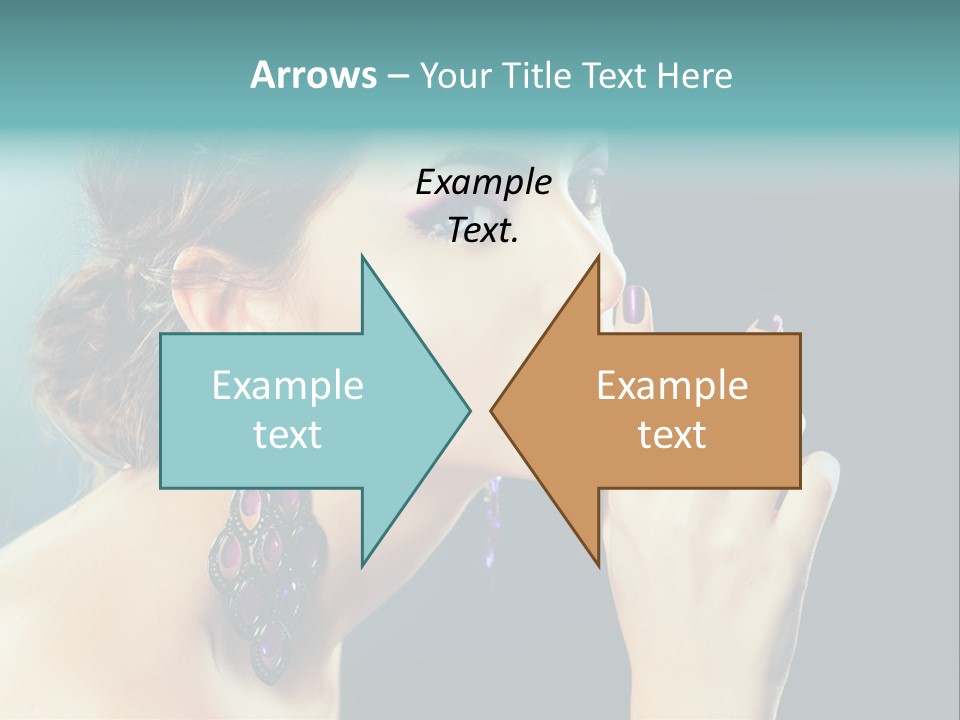 Eye Portrait Violet PowerPoint Template