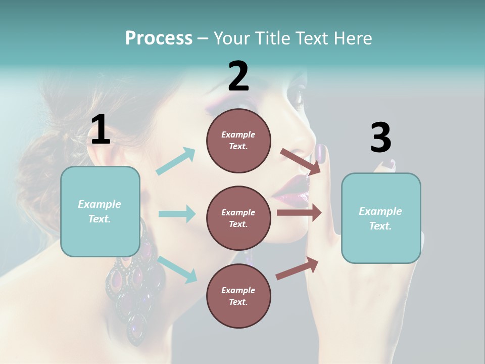 Eye Portrait Violet PowerPoint Template