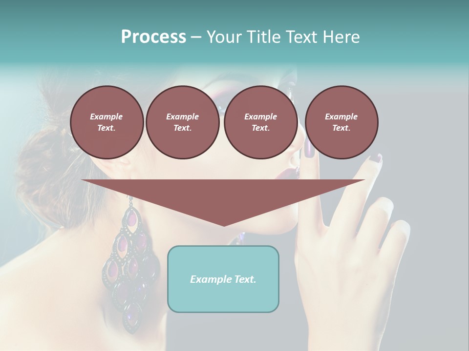 Eye Portrait Violet PowerPoint Template