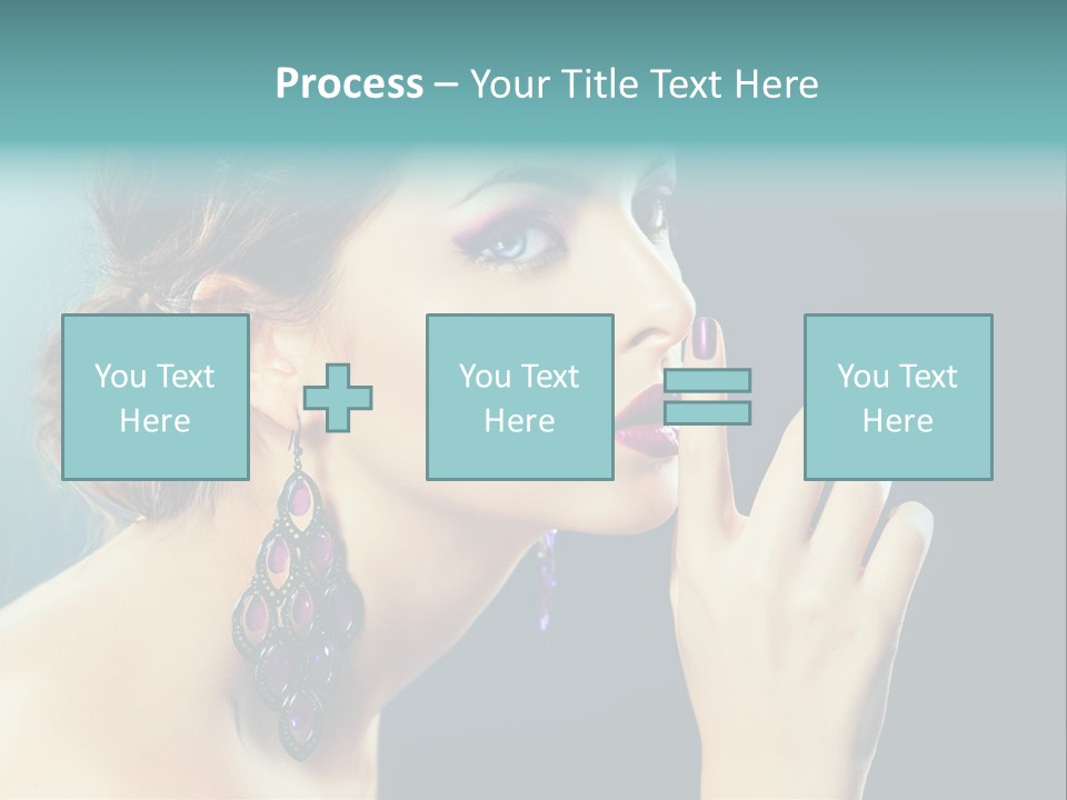 Eye Portrait Violet PowerPoint Template