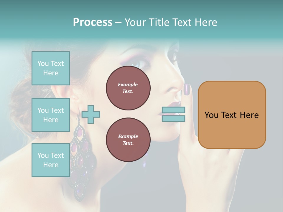 Eye Portrait Violet PowerPoint Template