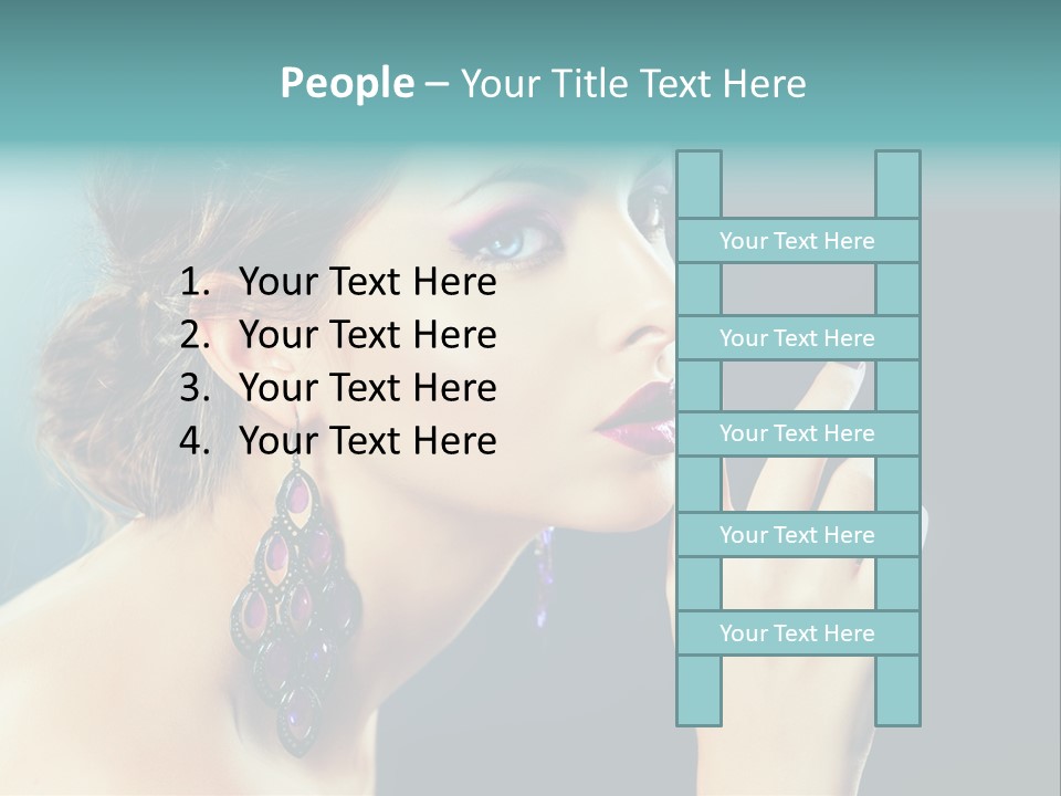 Eye Portrait Violet PowerPoint Template