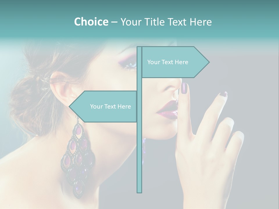 Eye Portrait Violet PowerPoint Template