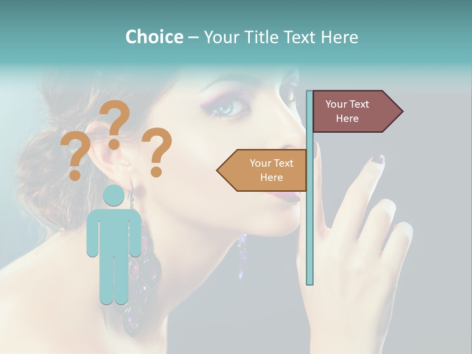 Eye Portrait Violet PowerPoint Template