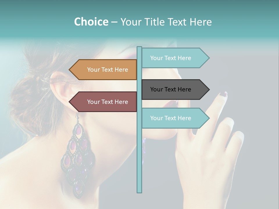 Eye Portrait Violet PowerPoint Template