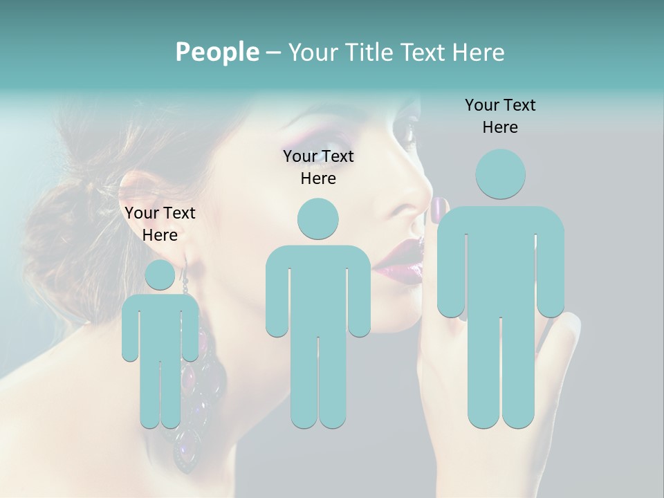 Eye Portrait Violet PowerPoint Template