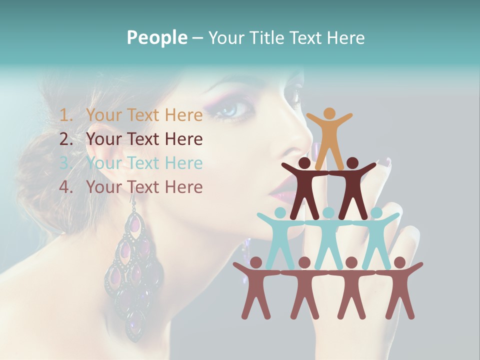 Eye Portrait Violet PowerPoint Template