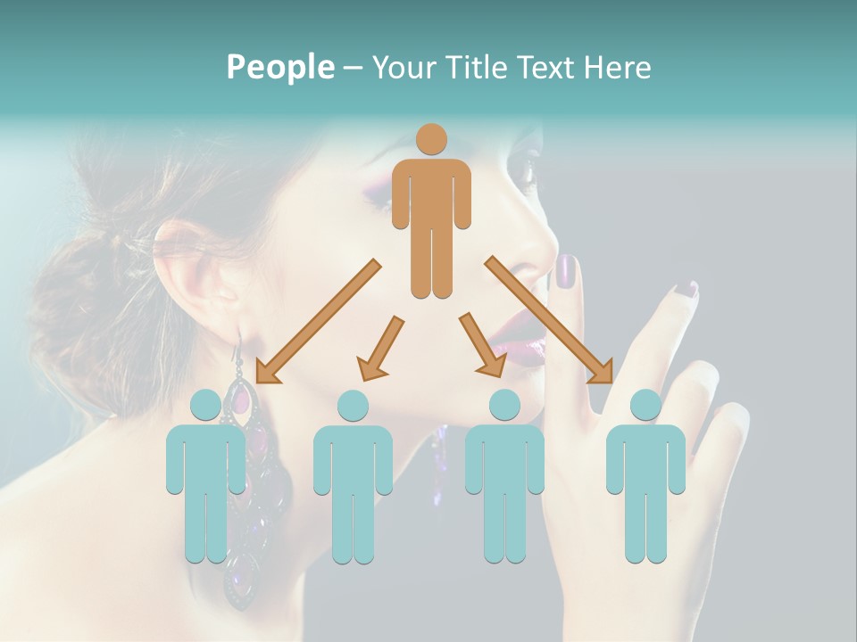 Eye Portrait Violet PowerPoint Template