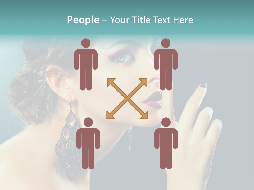 Eye Portrait Violet PowerPoint Template