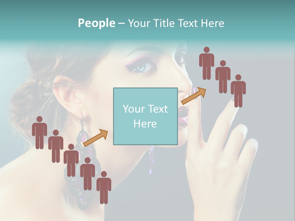 Eye Portrait Violet PowerPoint Template