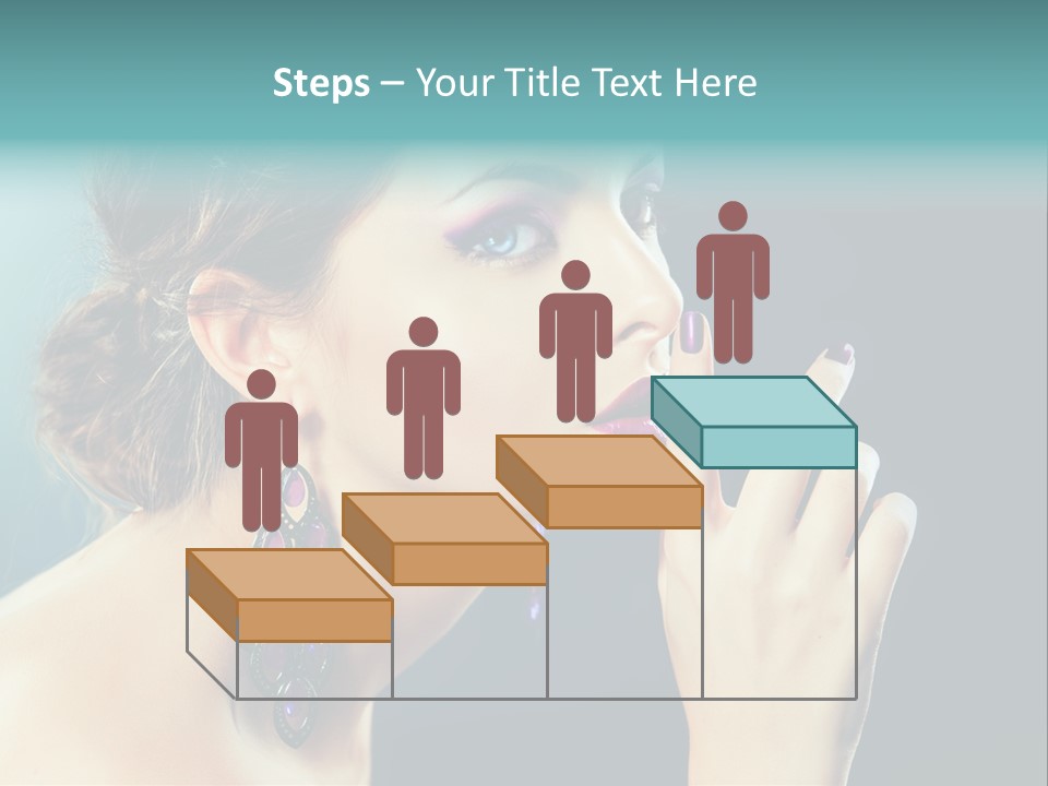 Eye Portrait Violet PowerPoint Template