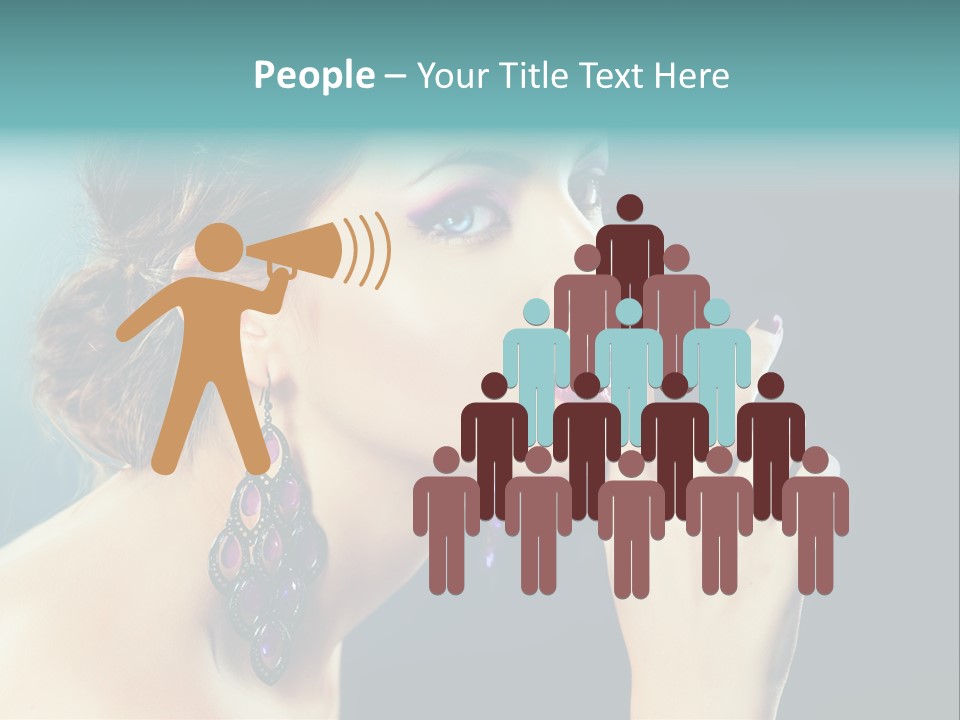 Eye Portrait Violet PowerPoint Template