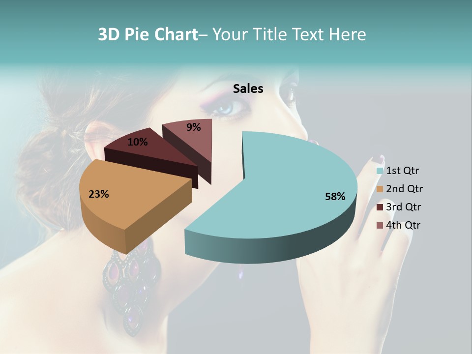 Eye Portrait Violet PowerPoint Template